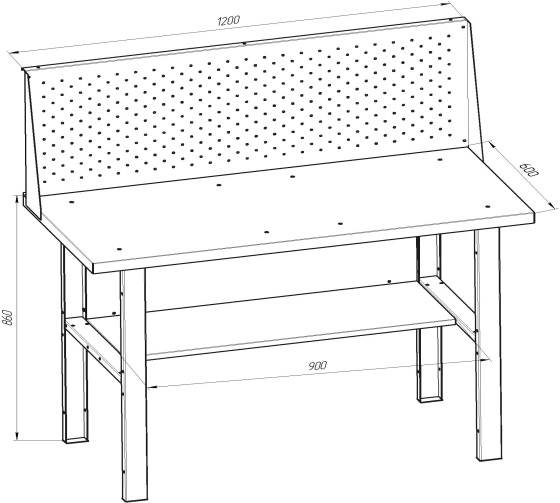 Слесарный стол чертеж